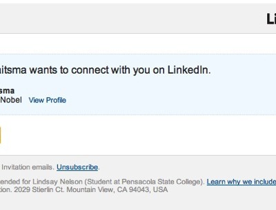 LinkedInなどSNSを装ったスパムメール